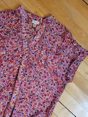 Dynamite Pink & Purple Floral Button-Down Top